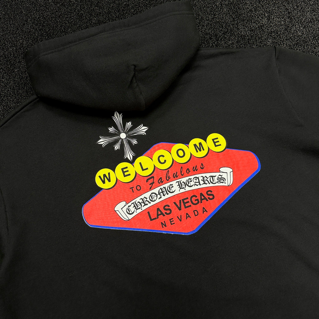 Chrome Hears Las Vegas Sign Logo Hoodie Black (DS)