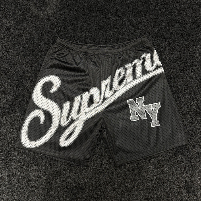 Supreme Big Script Mesh Jersey Shorts Black (DS)