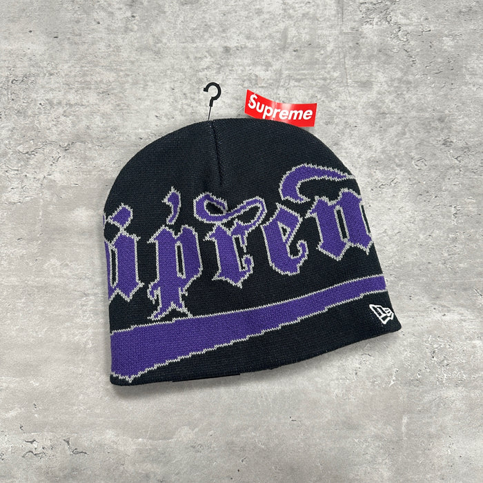 Supreme New Era Accent Beanie Hat Navy (DS)