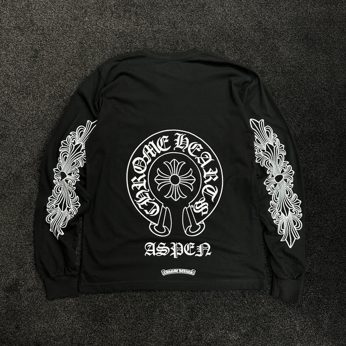 Chrome Hearts Aspen Exclusive Horseshoe Logo Long Sleeve T-Shirt (DS)