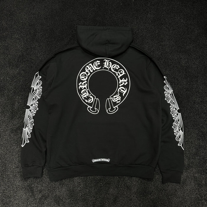 Chrome Hearts Horseshoe Logo Hoodie Black (DS)