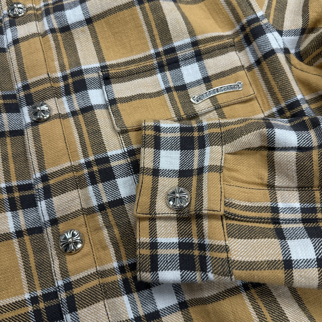 Chrome Hearts Flannel Overshirt Beige Cream (DS)