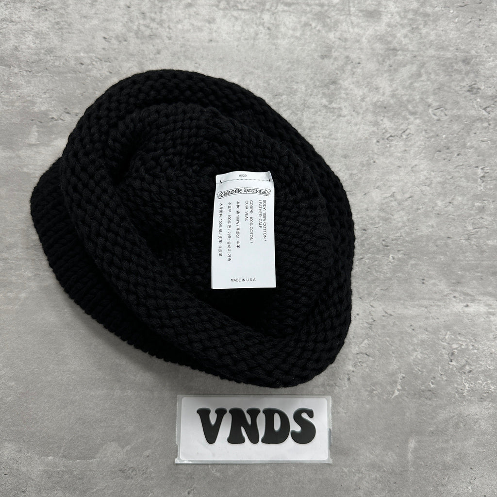 Chrome Hearts Wool Leather Cross Patch Beanie (DS)