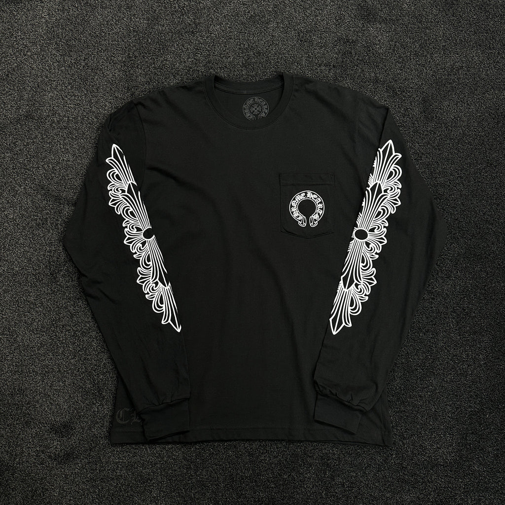 Chrome Hearts Horseshoe Logo Long Sleeve T-Shirt (DS)