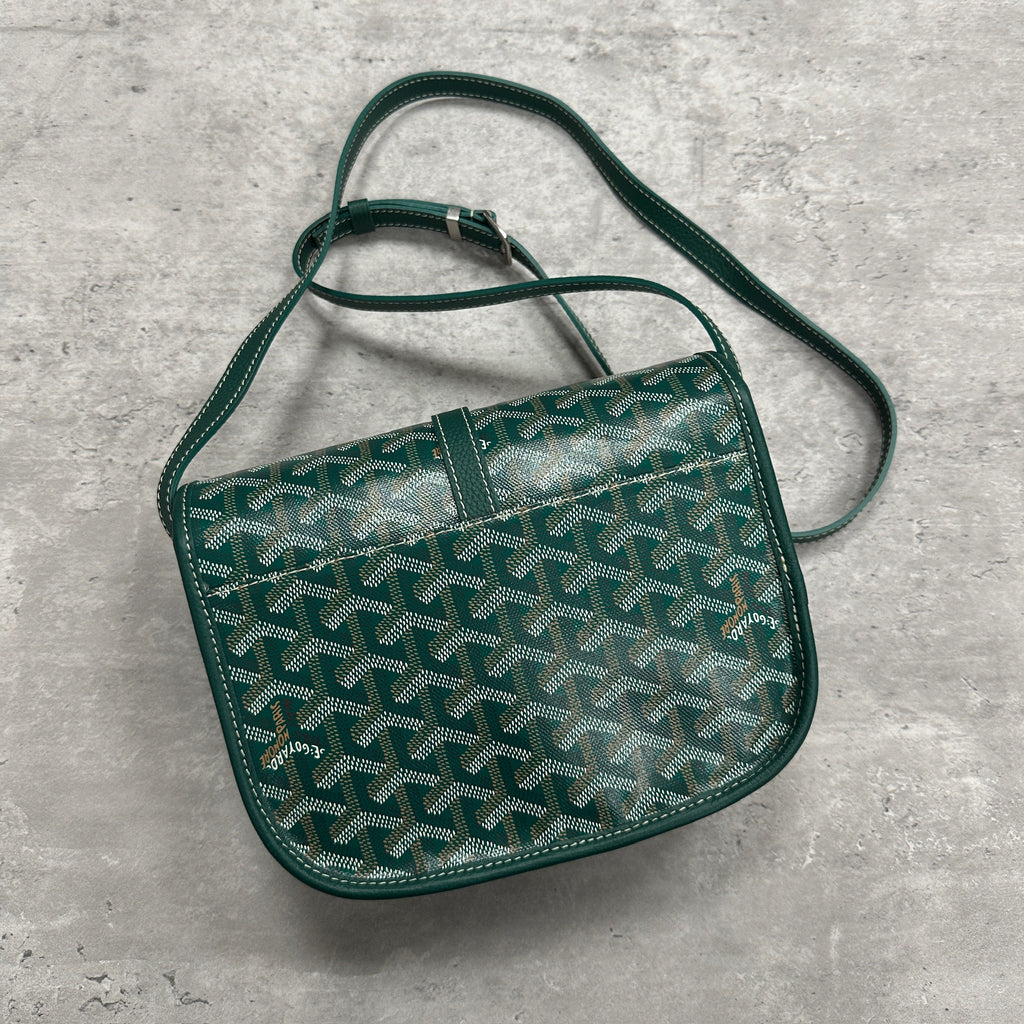 Goyard Belvedere PM 3.0 Tumbled Leather Green (DS)