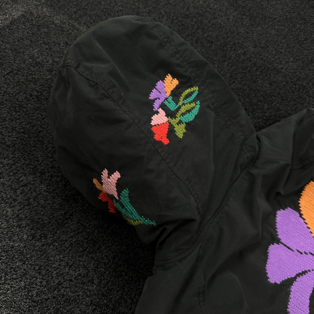 Supreme Needlepoint Flower Logo Jacket Black (DS)