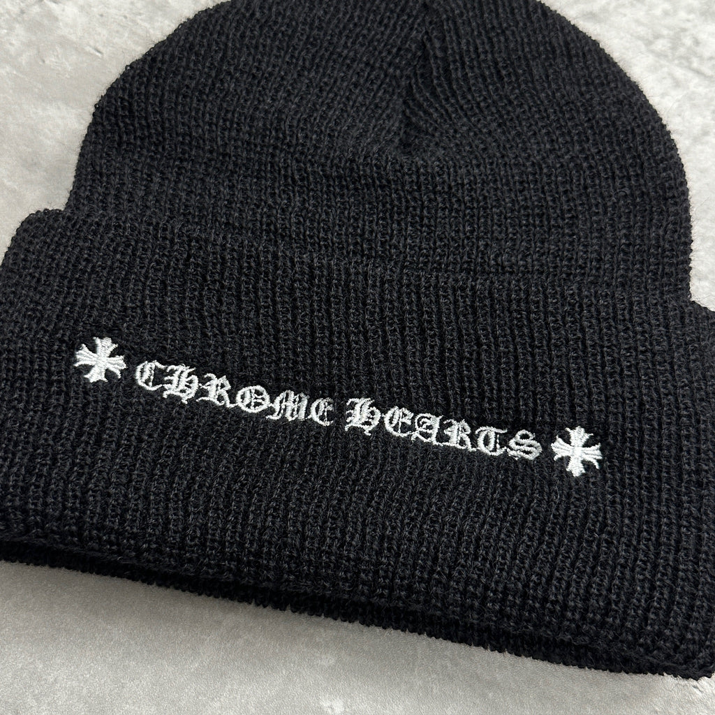 Chrome Hearts Double Logo Beanie Black (DS)