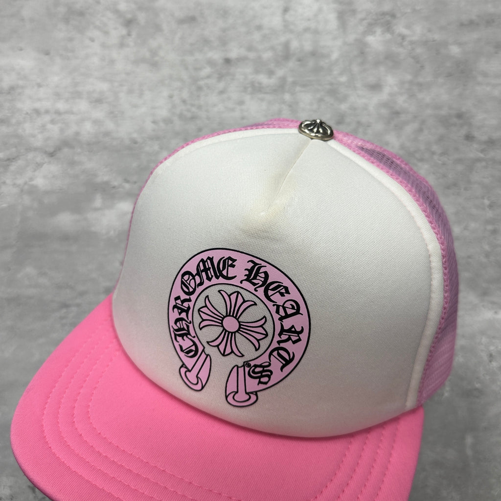 Chrome Hearts Matty Boy Horseshoe Logo Trucker Baby Pink (DS)