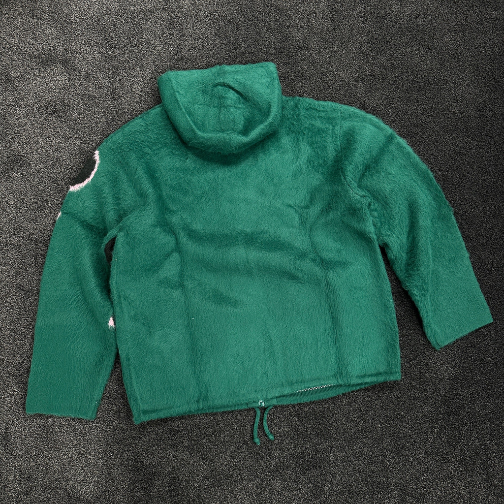 Supreme Brushed Accent Zip Up Hoodie Green (DS)