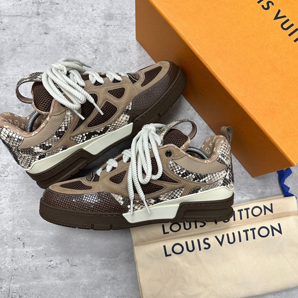 Louis Vuitton Skate Sneaker Brown Snakeskin (DS)