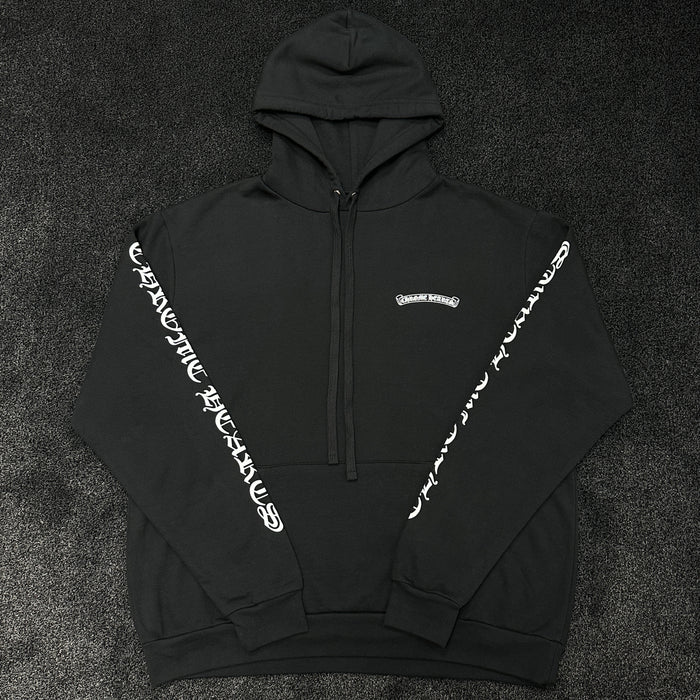 Chrome Hearts Scroll Logo Hoodie Black (DS)