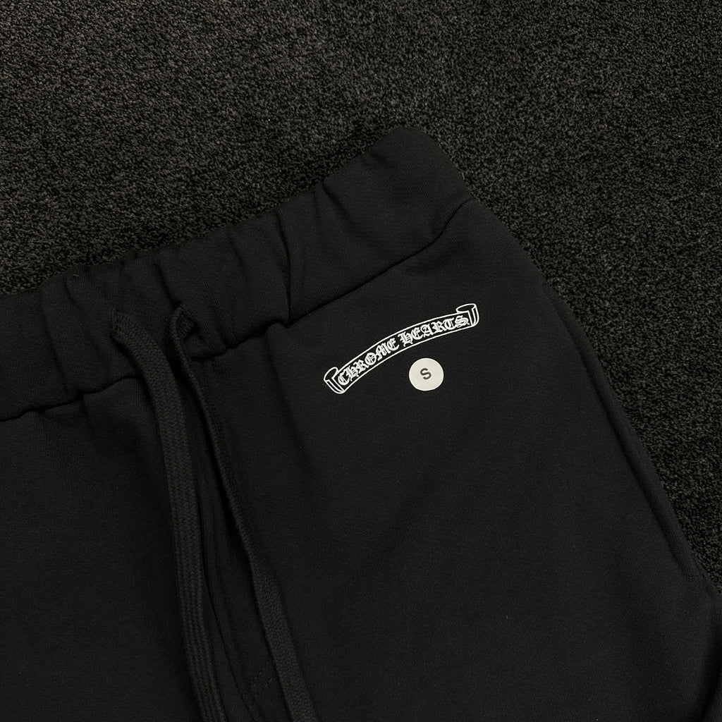 Chrome Hearts Scroll Logo Joggers Black (DS)