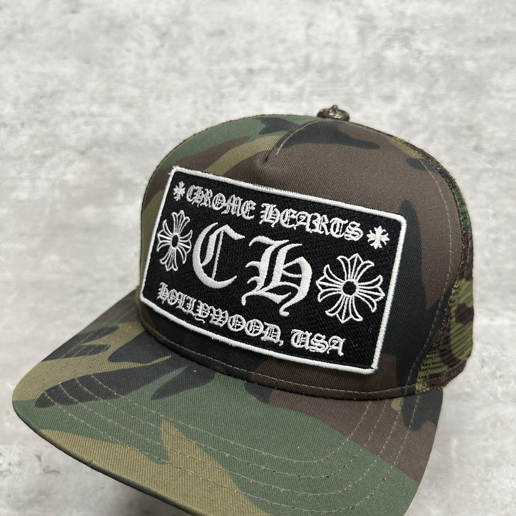 Chrome Hearts CH Hollywood Logo Trucker Camo (DS)