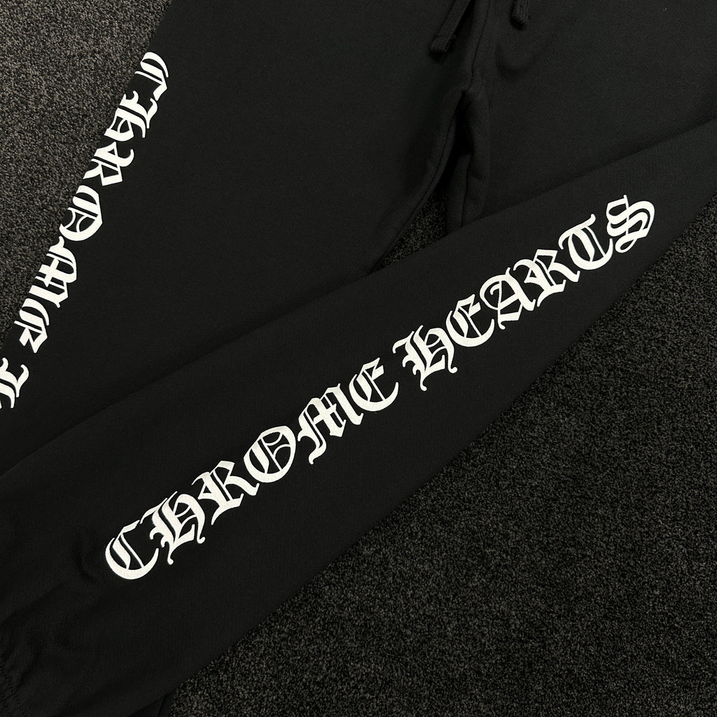 Chrome Hearts Scroll Logo Joggers Black (DS)