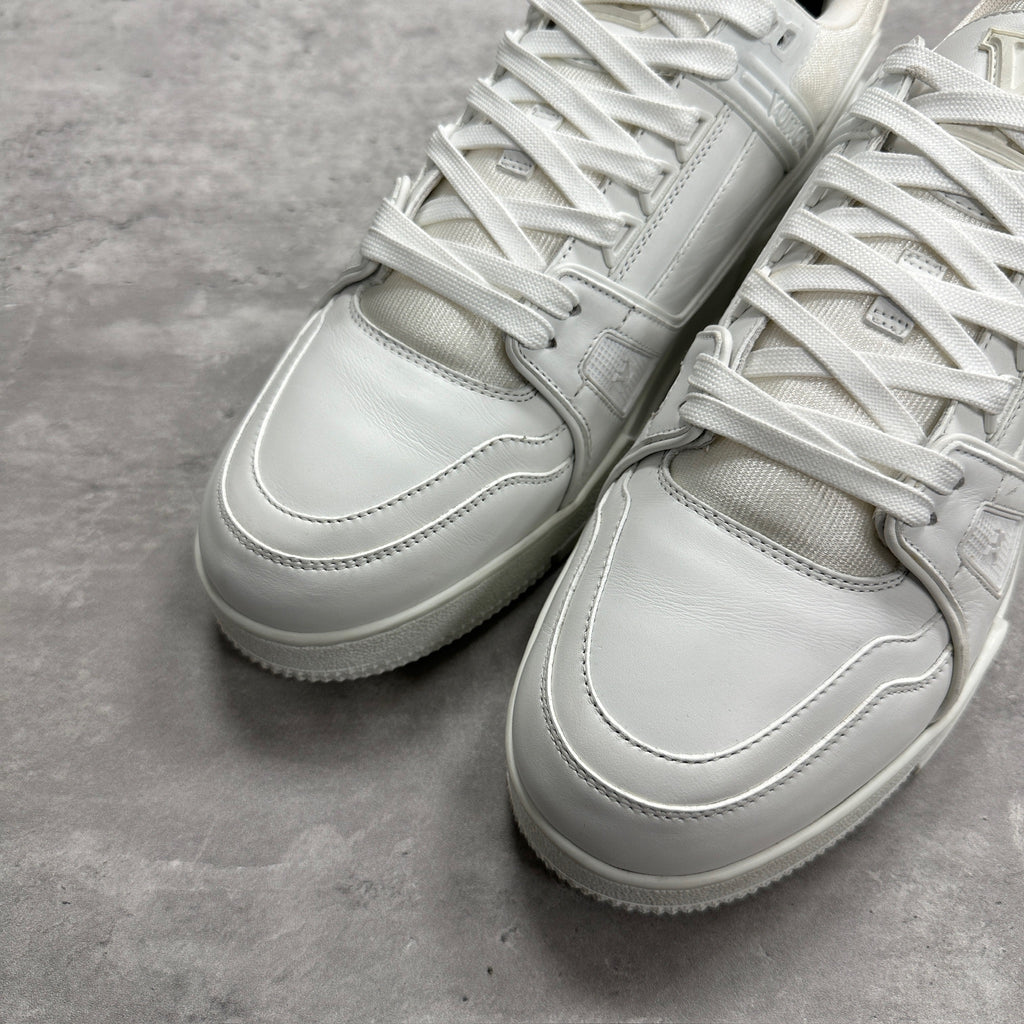 Louis Vuitton LV Leather Trainer Triple White (DS)