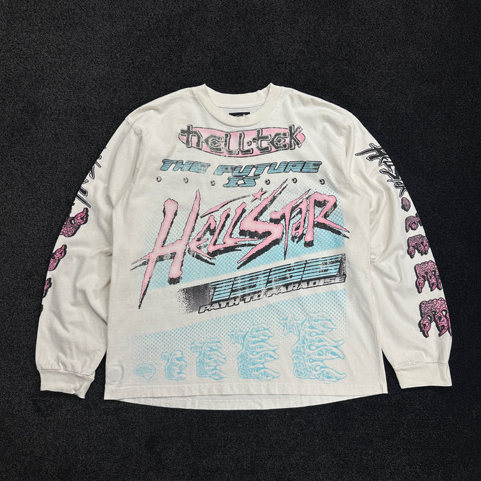 Hellstar HellTek Future Long Sleeve T-Shirt Cream Beige (DS)