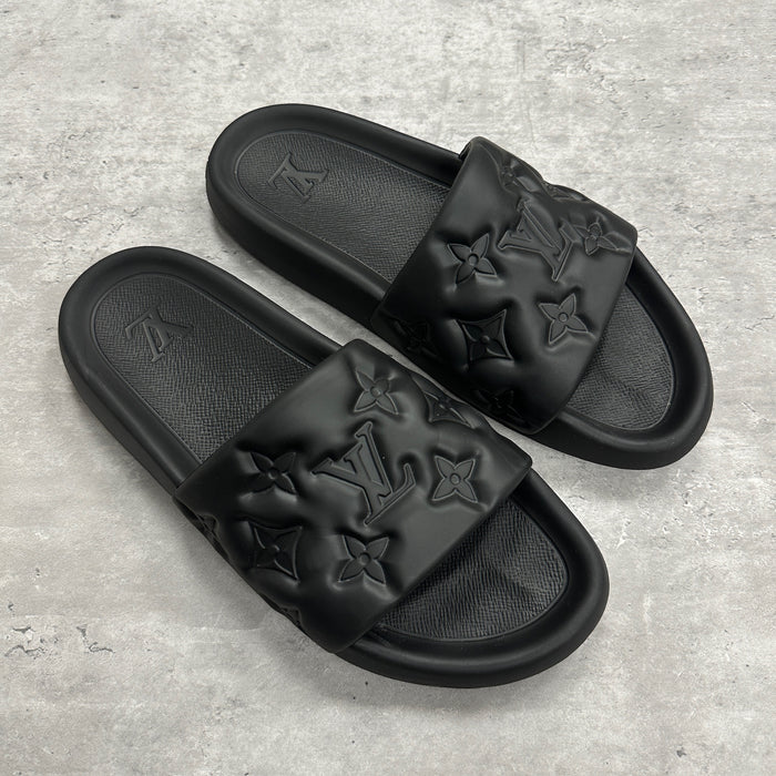 Louis Vuitton LV Waterfront Monogram Mules Slides (DS)