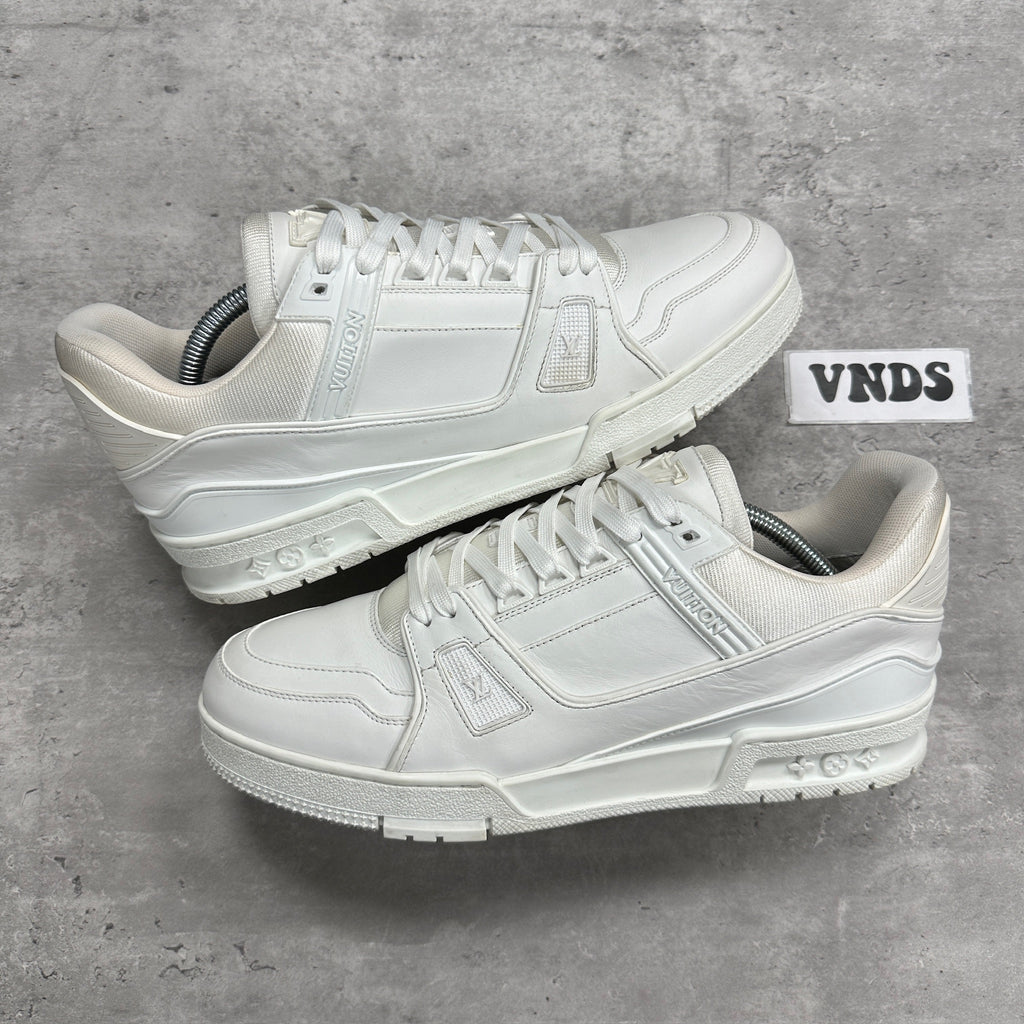 Louis Vuitton LV Leather Trainer Triple White (DS)