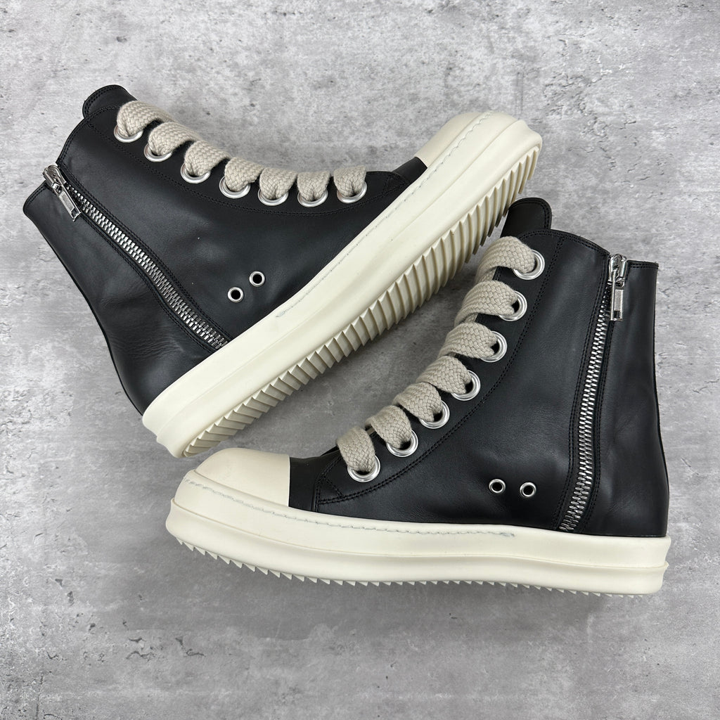 Rick Owens Jumbo Lace High Leather Sneakers EU43 UK9 (DS)