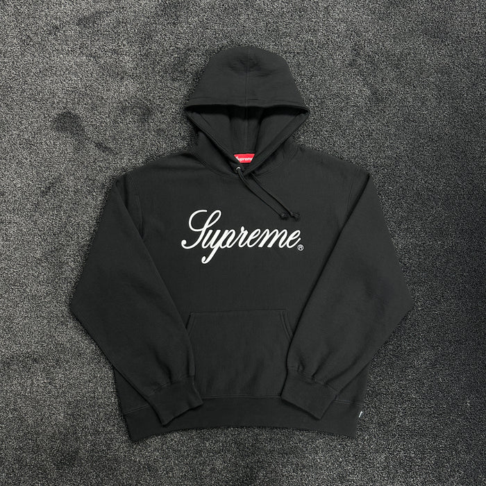 Supreme Script Logo Hoodie Black (DS)