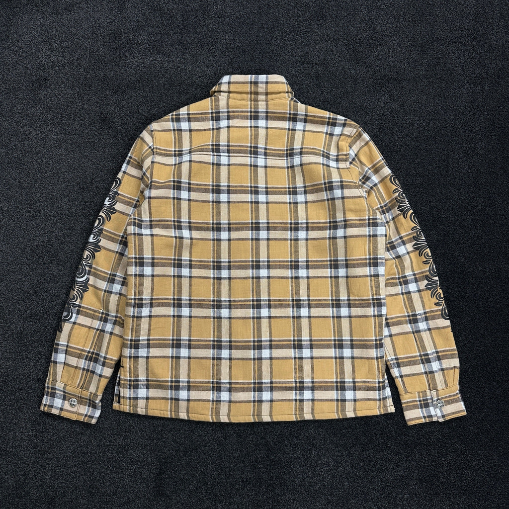 Chrome Hearts Flannel Overshirt Beige Cream (DS)