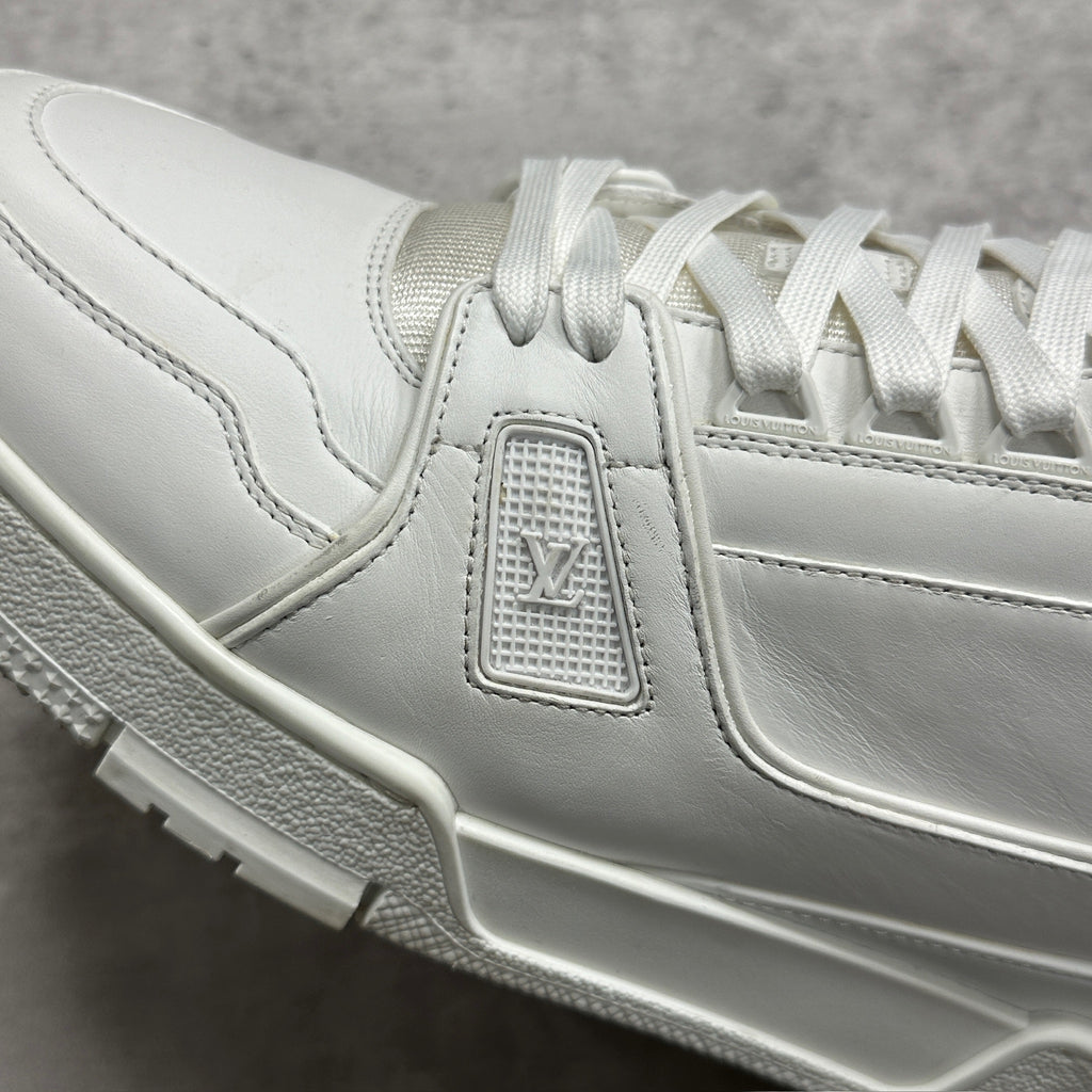 Louis Vuitton LV Leather Trainer Triple White (DS)