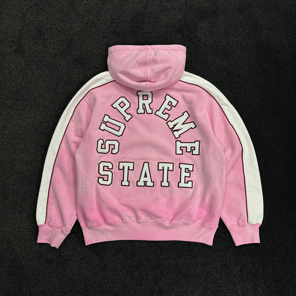 Supreme State Zip Up Hoodie Pink (DS)