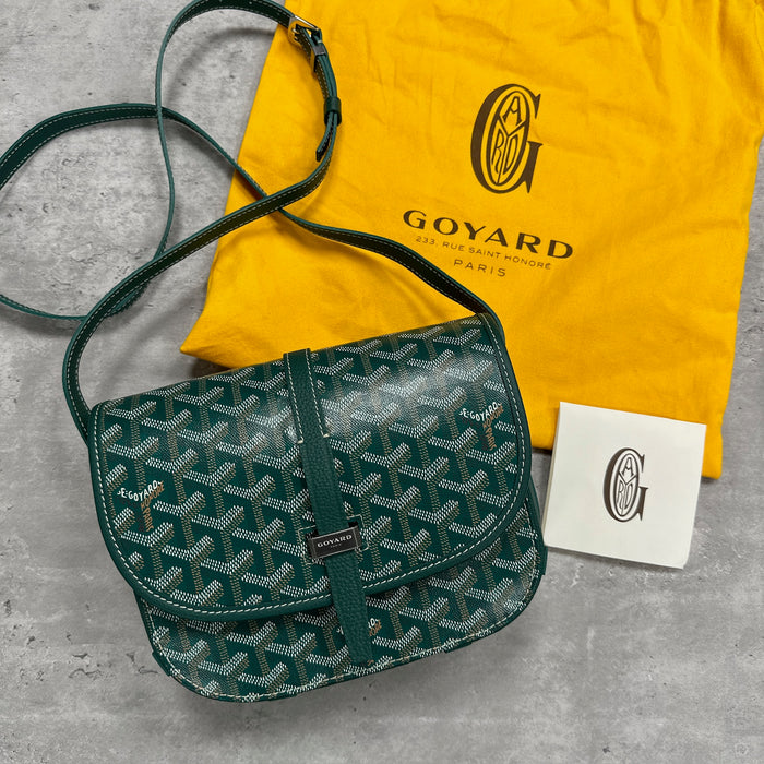 Goyard Belvedere PM 3.0 Tumbled Leather Green (DS)