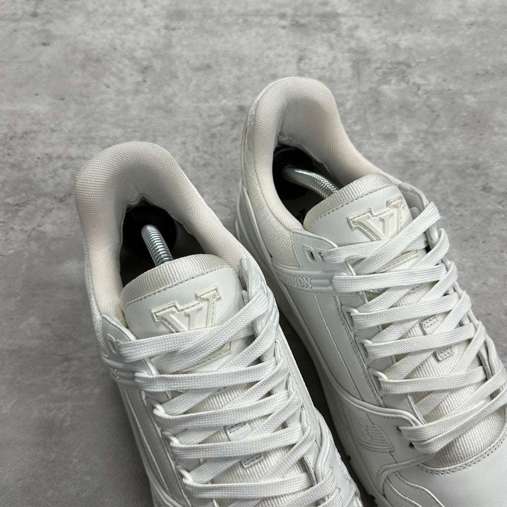 Louis Vuitton LV Leather Trainer Triple White (DS)