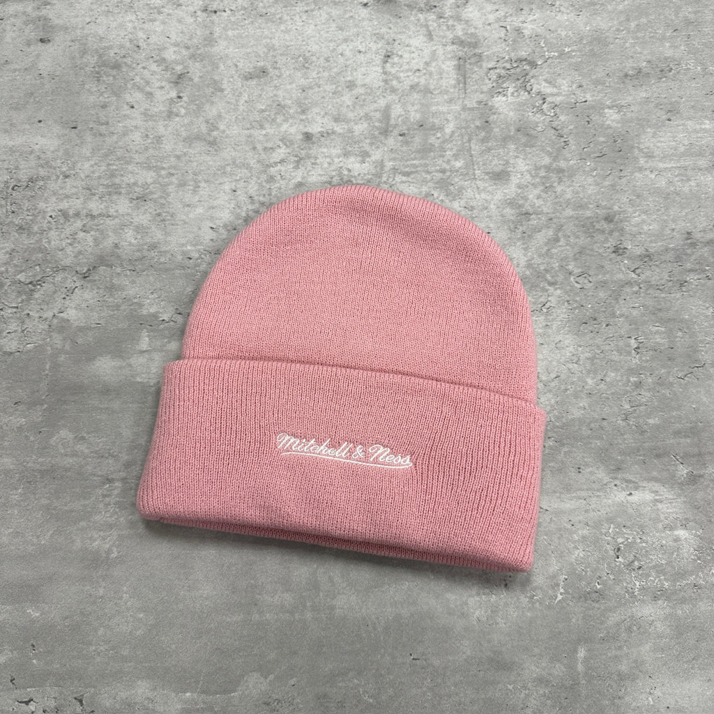 Supreme Mitchell and Ness NCAA Beanie Hat Pink (DS)