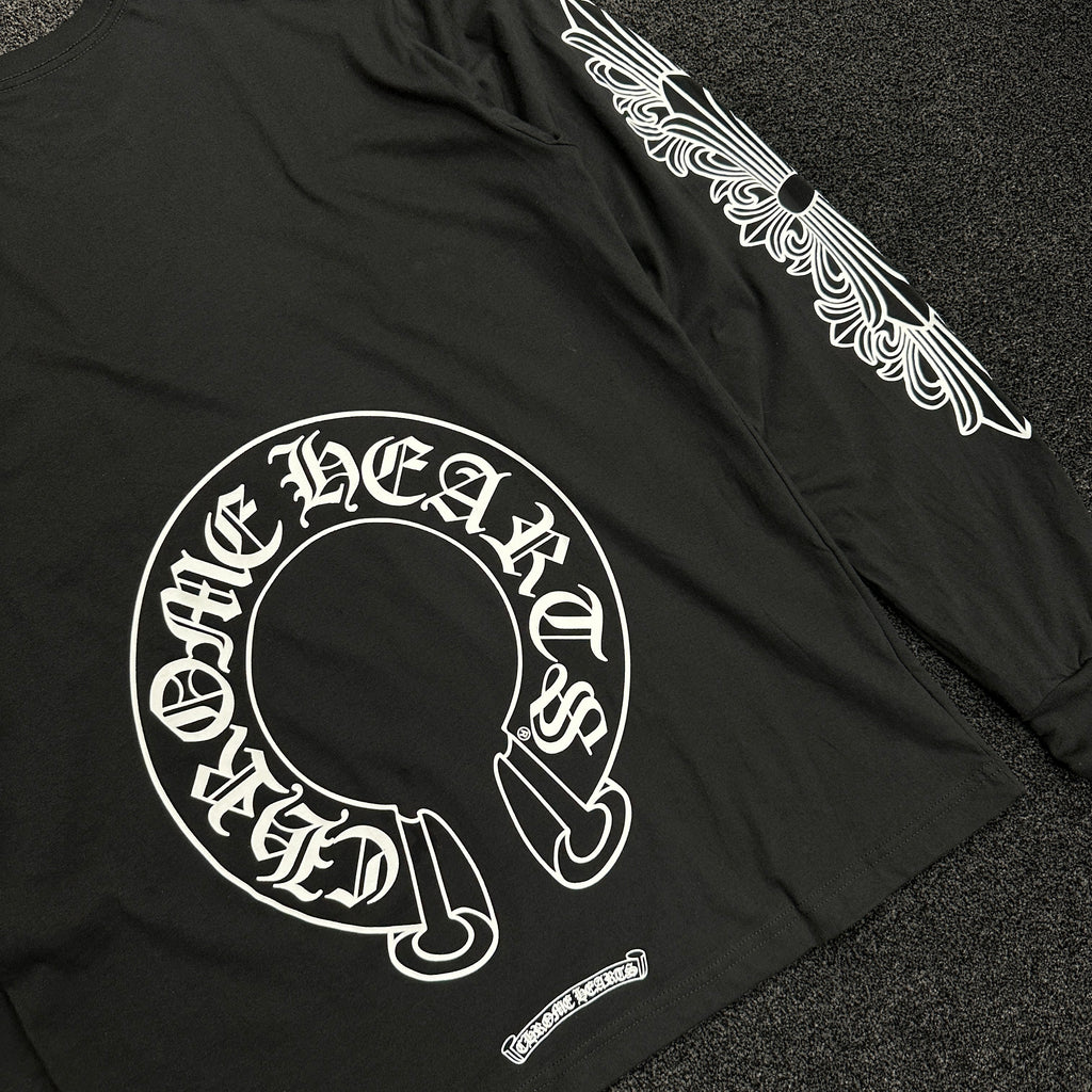 Chrome Hearts Horseshoe Logo Long Sleeve T-Shirt (DS)