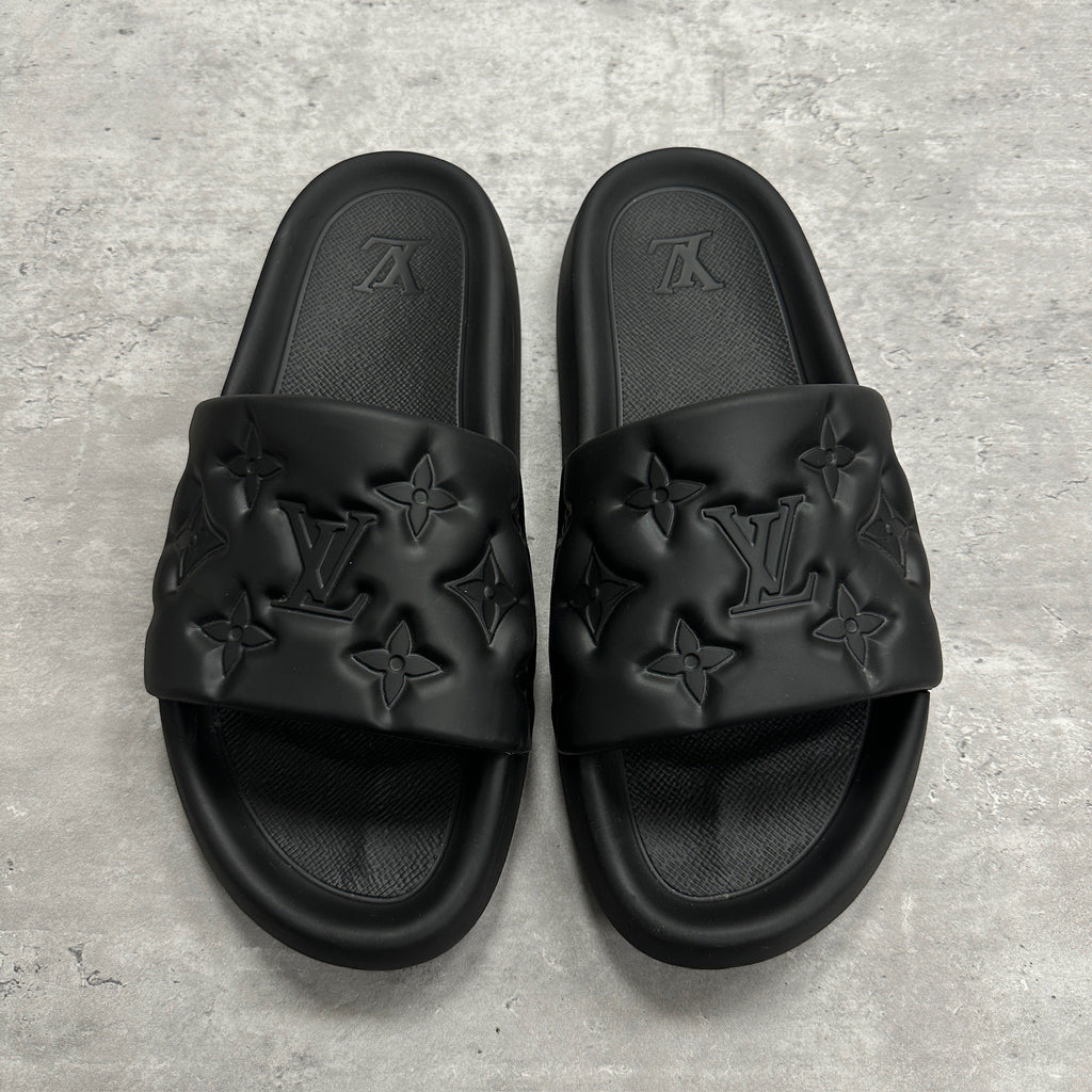 Louis Vuitton LV Waterfront Monogram Mules Slides (DS)