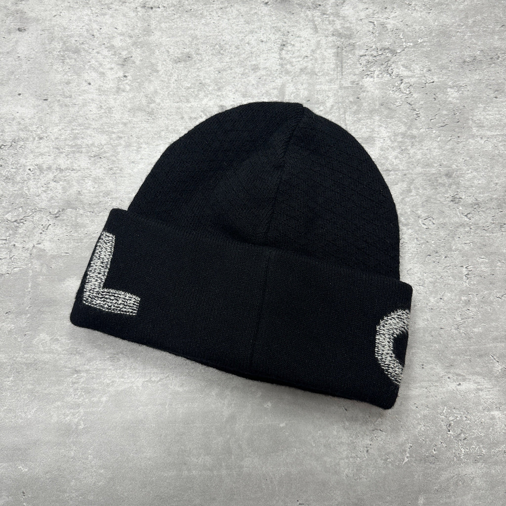 Chanel Laine & Cashmere Big Logo Beanie Hat (DS)