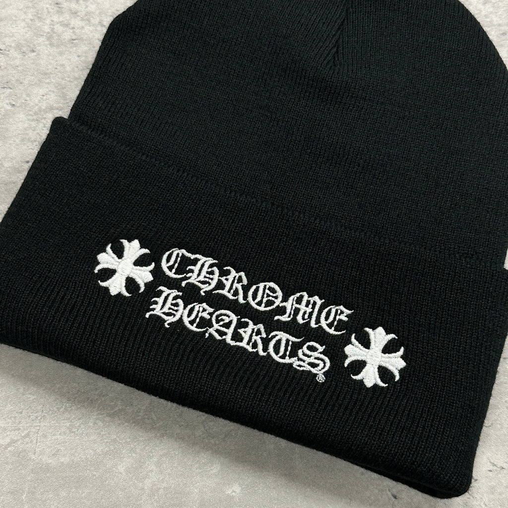 Chrome Hearts Logo Beanie Black (DS)