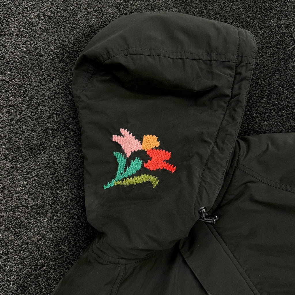 Supreme Needlepoint Flower Logo Jacket Black (DS)