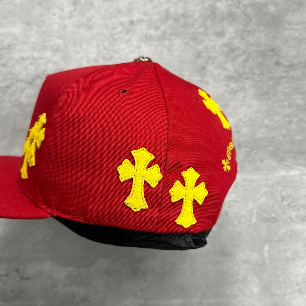 Chrome Hearts CH Leather Patch Baseball Cap Red (DS)