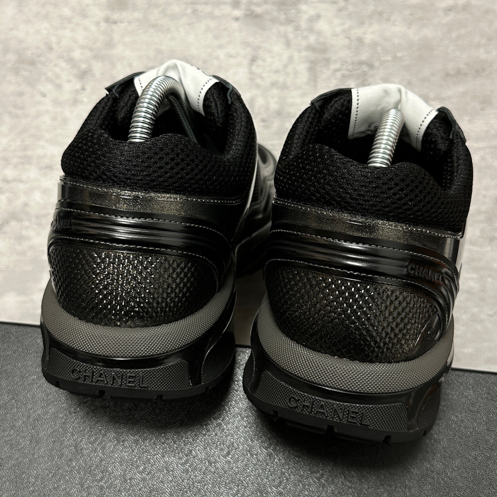 Chanel CC Runners Trainers Triple Metallic Black (DS)