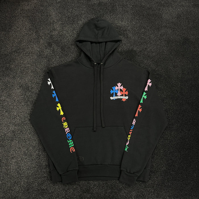 Chrome Hearts Multicolour Cemetery Logo Hoodie Black (DS)