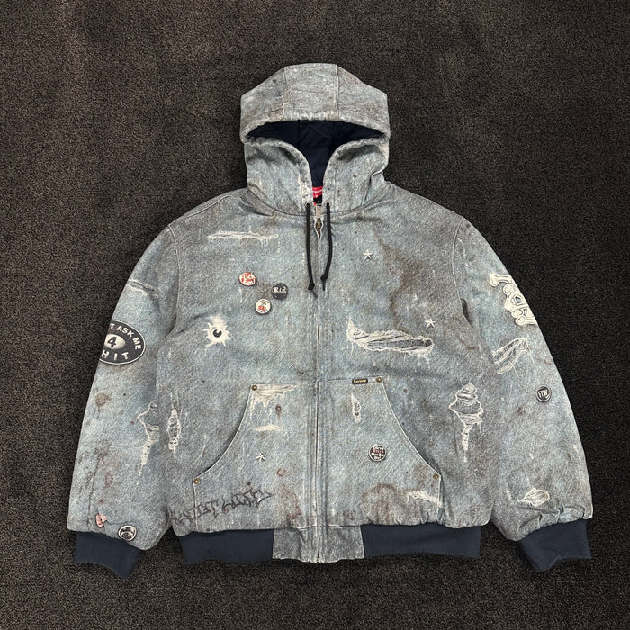 Supreme HJR Trompe L’oeil Hooded Denim Work Jacket (DS)