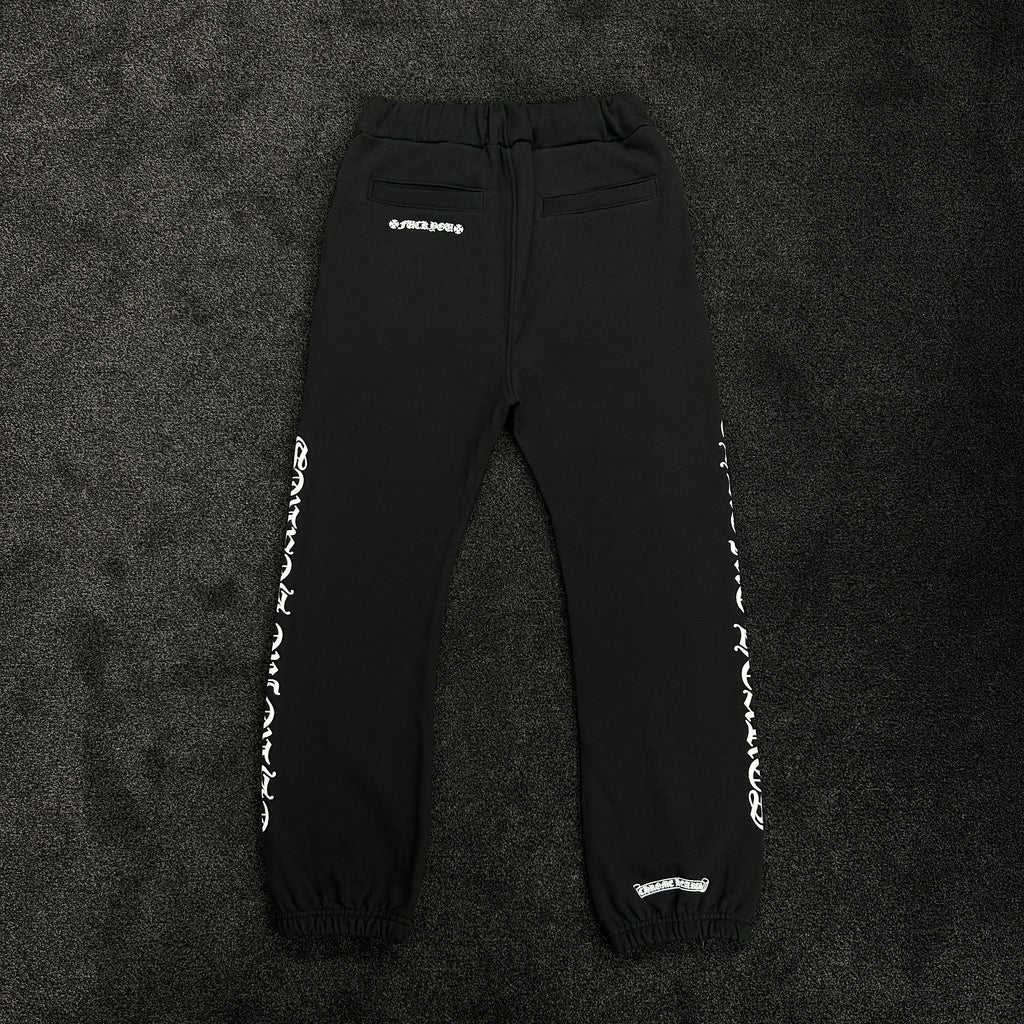 Chrome Hearts Scroll Logo Joggers Black (DS)