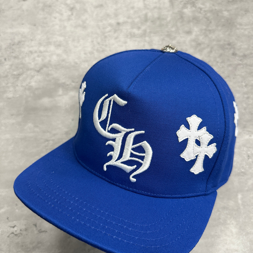 Chrome Hearts CH Leather Patch Baseball Cap Blue (DS)