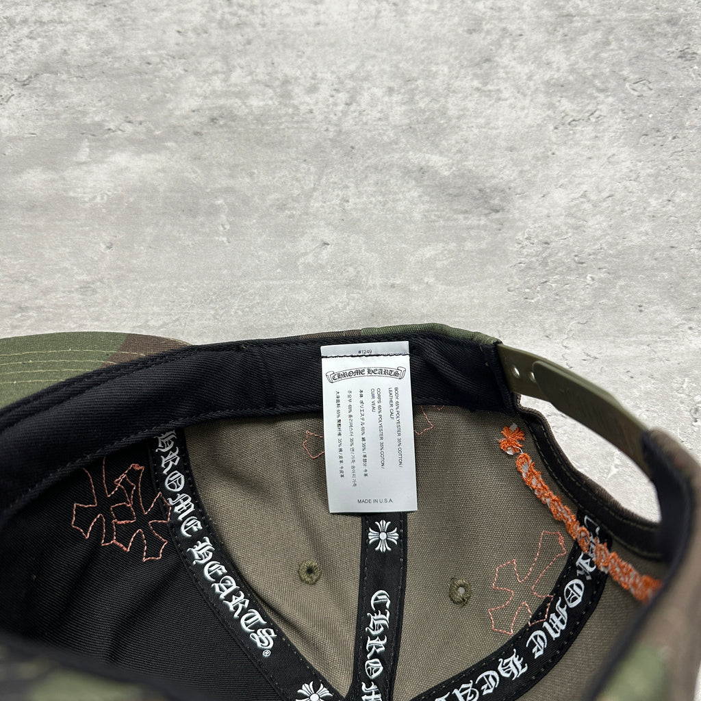 Chrome Hearts CH Leather Patch Baseball Cap Camo (DS)