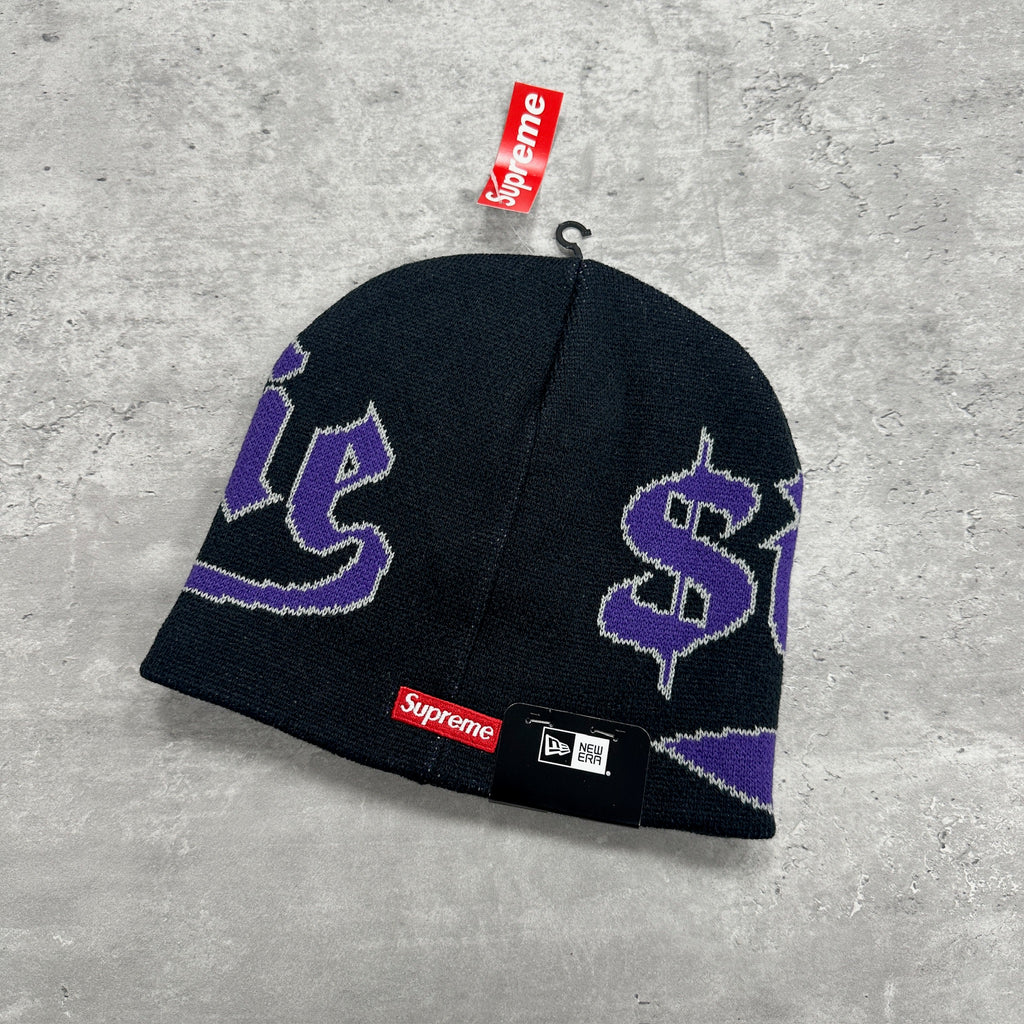 Supreme New Era Accent Beanie Hat Navy (DS)