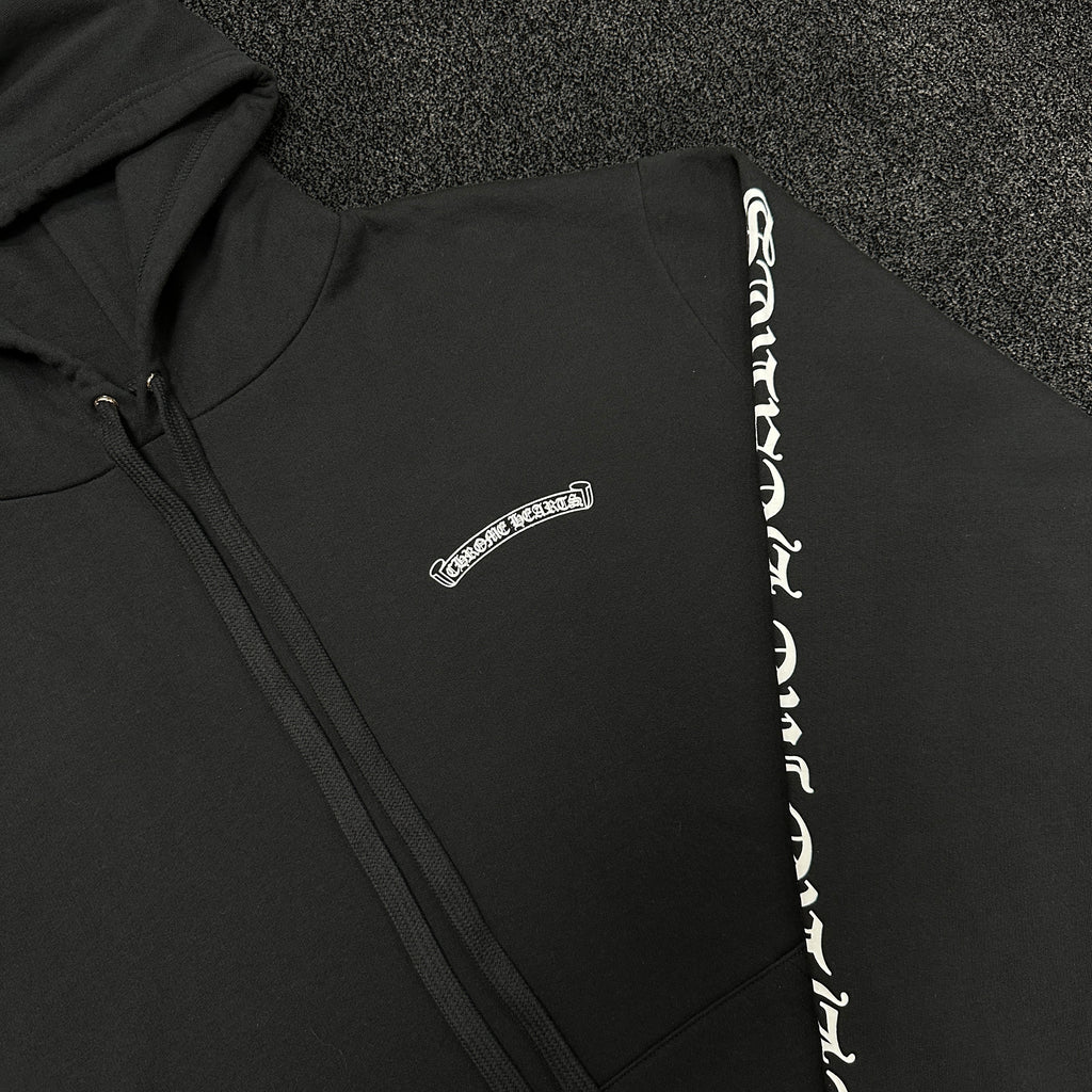 Chrome Hearts Scroll Logo Hoodie Black (DS)