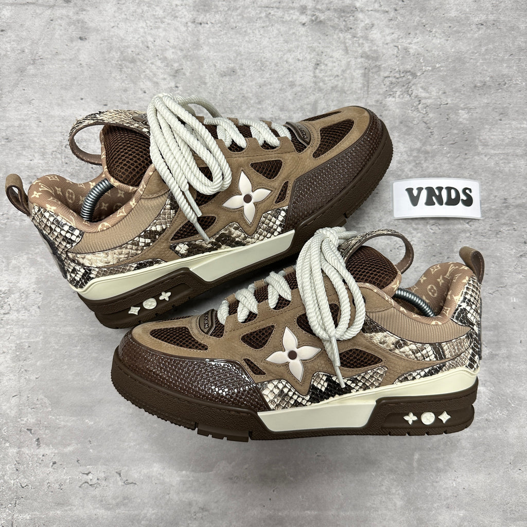 Louis Vuitton Skate Sneaker Brown Snakeskin (DS)