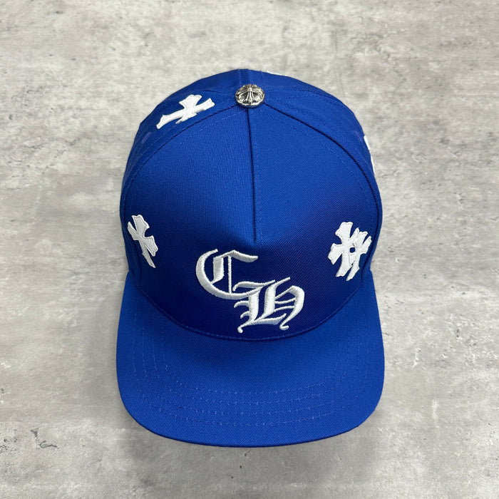 Chrome Hearts CH Leather Patch Baseball Cap Blue (DS)