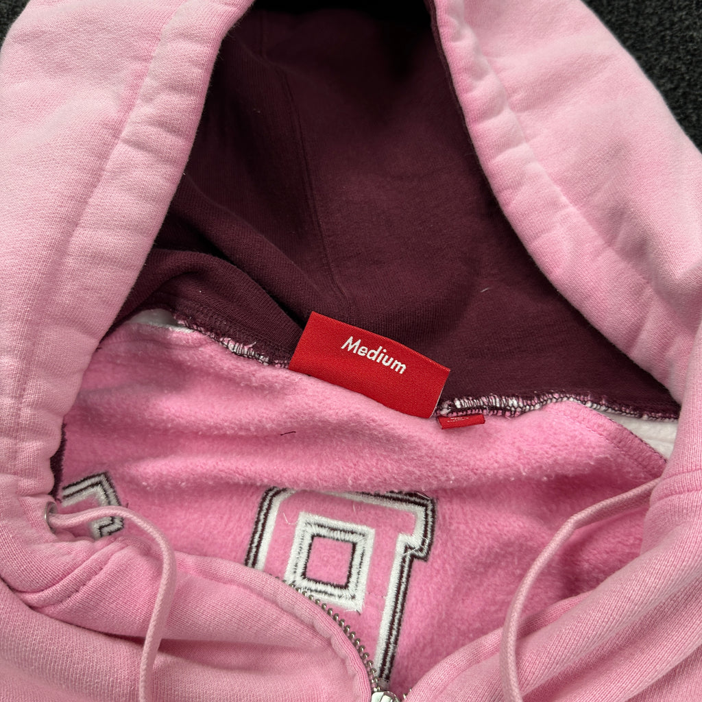 Supreme State Zip Up Hoodie Pink (DS)