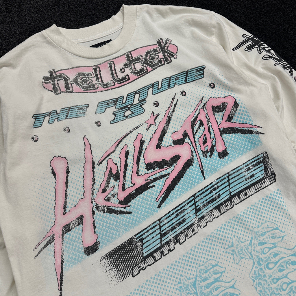 Hellstar HellTek Future Long Sleeve T-Shirt Cream Beige (DS)