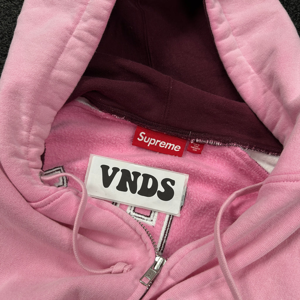 Supreme State Zip Up Hoodie Pink (DS)