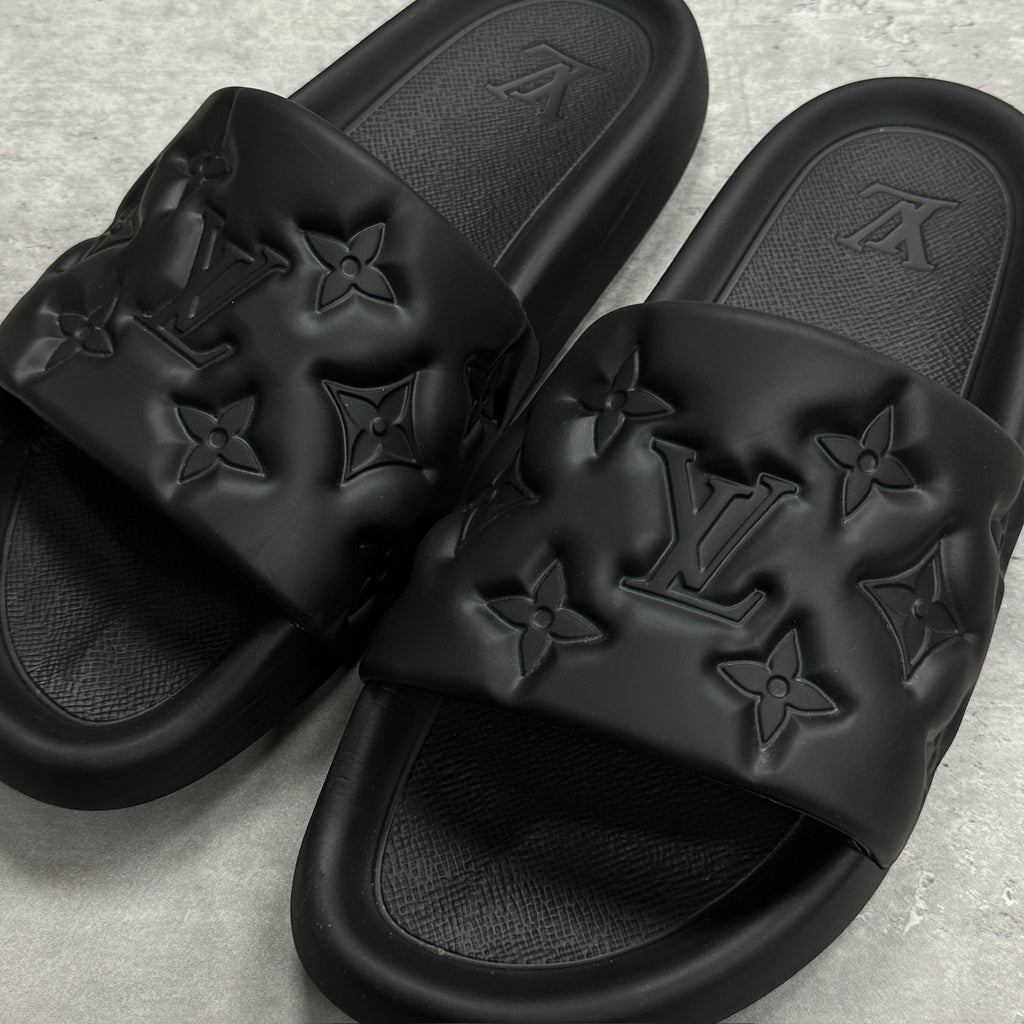 Louis Vuitton LV Waterfront Monogram Mules Slides (DS)